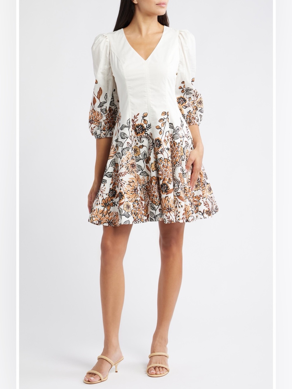 Lilly Pulitzer Ash Puff mini V-Neck Dress - Coconut Take Meowt - Size 2